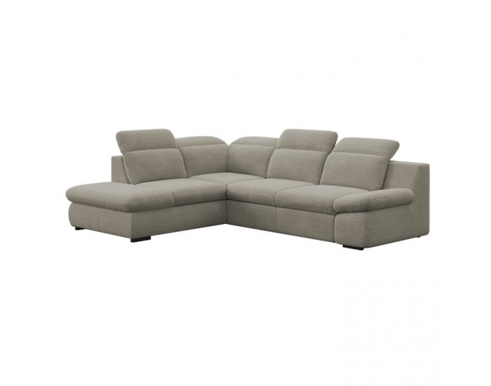 Rohová sedačka s rozkladom a úložným priestorom Loreta Roh L - hnedosivá (taupe)