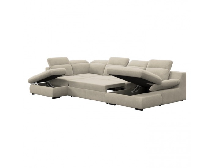 Rohová sedačka U s rozkladom Loreta Roh U L - piesková