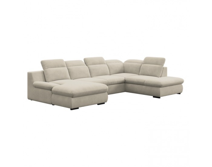 Rohová sedačka U s rozkladom Loreta Roh U P - piesková