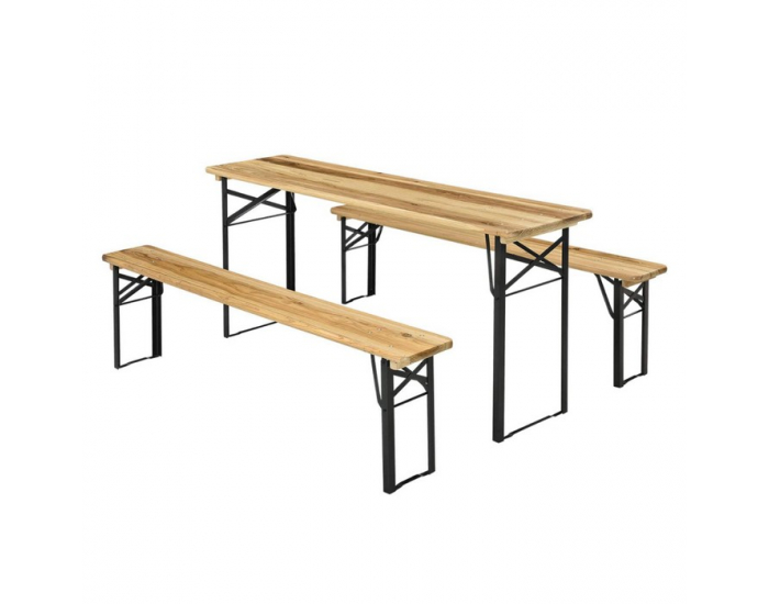 Pivný set Loris 1+2 - prírodná / čierna