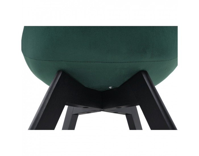Jedálenská stolička Lorita - čierna (Velvet) / čierna