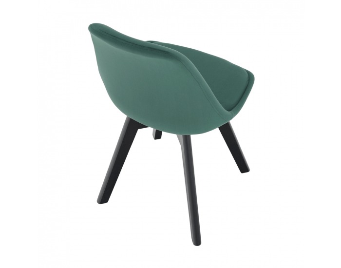 Jedálenská stolička Lorita - čierna (Velvet) / čierna