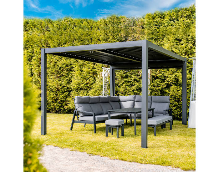 Hliníková pergola Lotan 300x400 cm - čierna