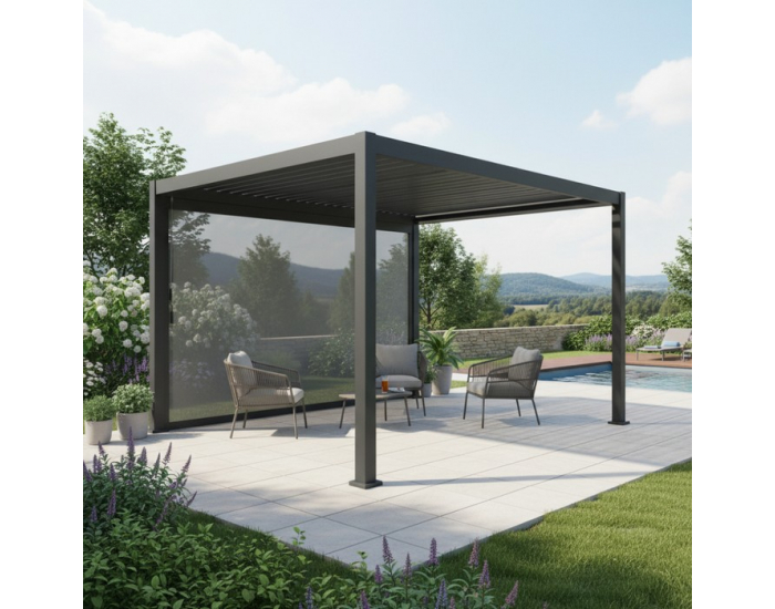 Záhradná zástena pre bioklimatickú pergolu Lova - antracit