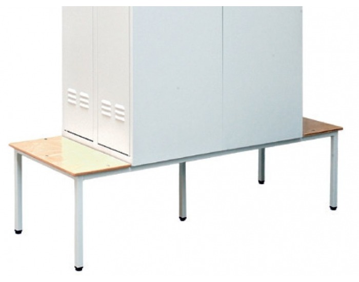 Obojstranná lavica k šatňovej skrini LS-300/DS/480 - svetlosivá