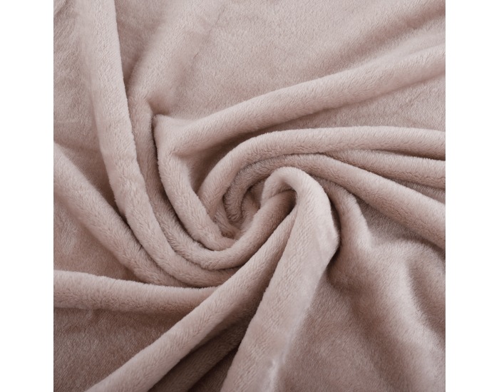 Plyšová deka s brmbolcami Luang 150x200 cm - púdrová ružová