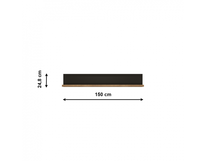 Polica Lucita HAVD01 - dub pieskový / sivá