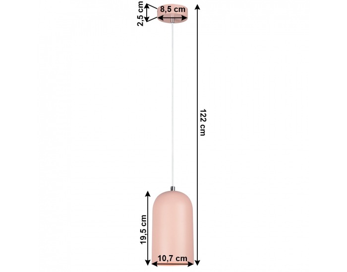 Visiaca lampa Luken - ružová