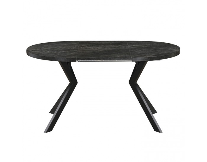 Rozkladací jedálenský stôl Lukos 100-250/75,5 cm - tmavý betón / čierna