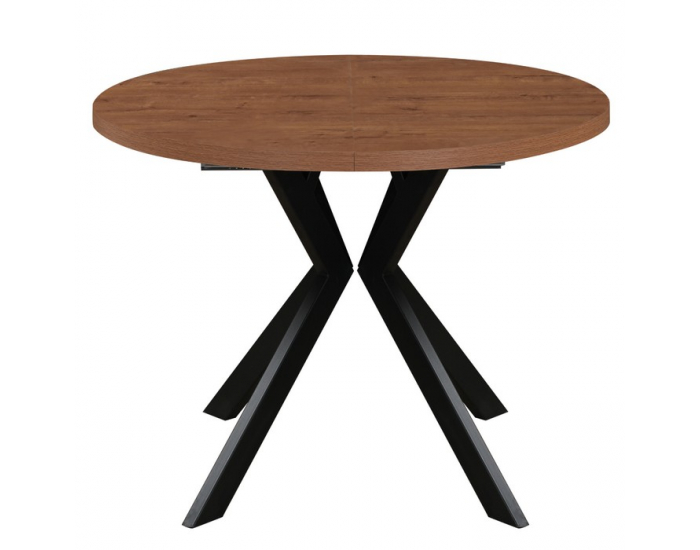 Rozkladací jedálenský stôl Lukos 100-250/75,5 cm - tmavý dub / čierna