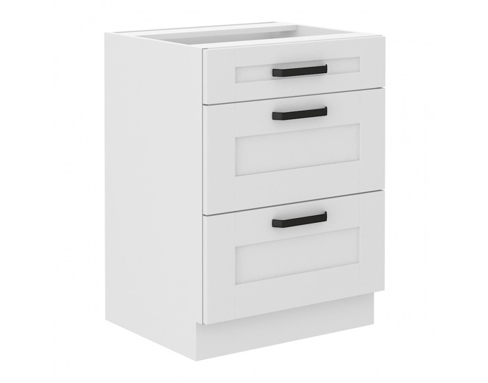 Dolná kuchynská skrinka Lula 60 D 3S BB - biela