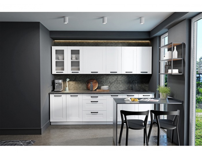 Dolná kuchynská skrinka s výsuvným košom Lula D30 Cargo - biela