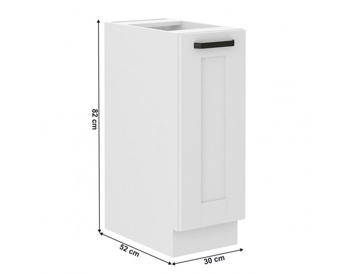 Dolná kuchynská skrinka s výsuvným košom Lula D30 Cargo - biela