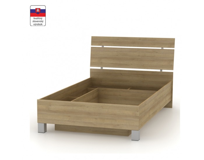 Posteľový rám s úložným priestorom Luna 120 120x200 cm - dub riviera