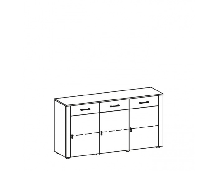 Komoda Luna LU-K3 - wenge