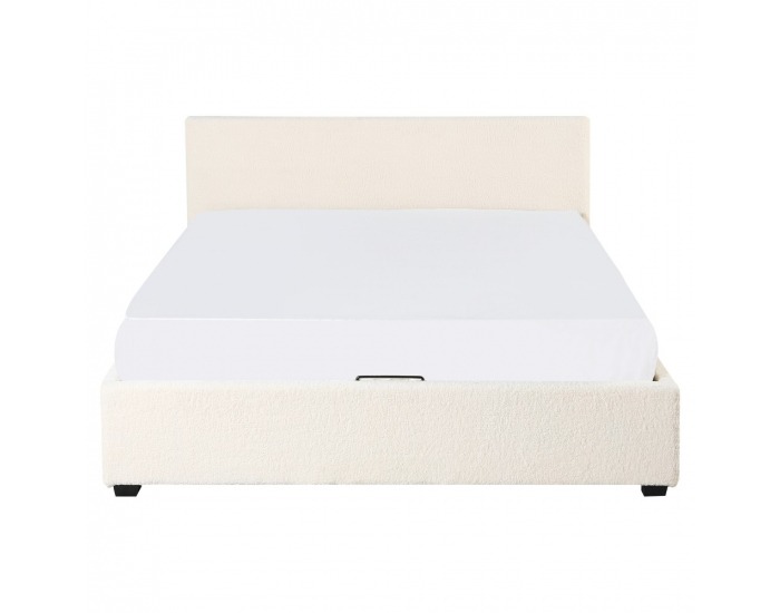 Čalúnená manželská posteľ s roštom Lunela 180 - biela