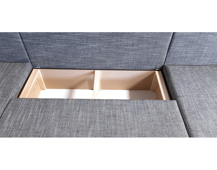 Rohová sedačka U s rozkladom Luny Roh U L/P - čierna / sivohnedá