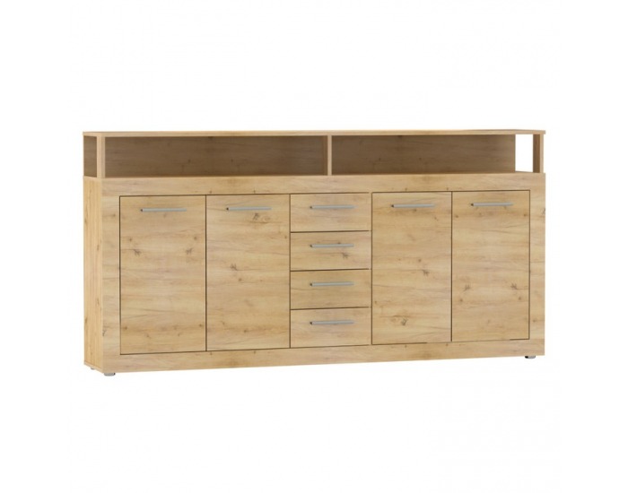 Štvordverová komoda so zásuvkami Lunysa 2 New - dub artisan