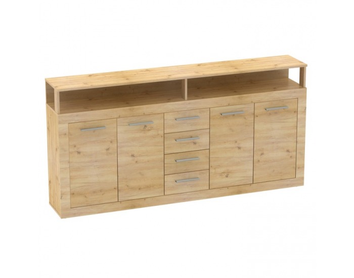 Štvordverová komoda so zásuvkami Lunysa 2 New - dub artisan