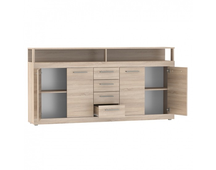 Štvordverová komoda so zásuvkami Lunysa 2 New - dub sonoma