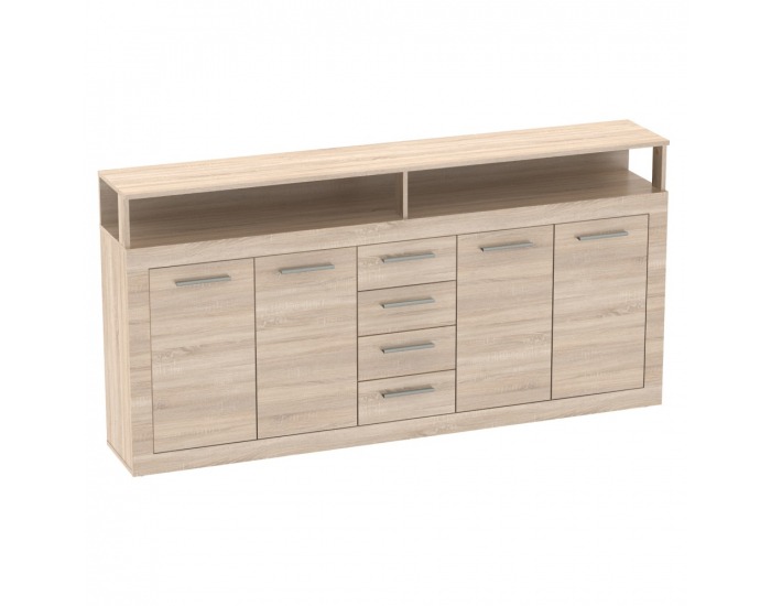 Štvordverová komoda so zásuvkami Lunysa 2 New - dub sonoma