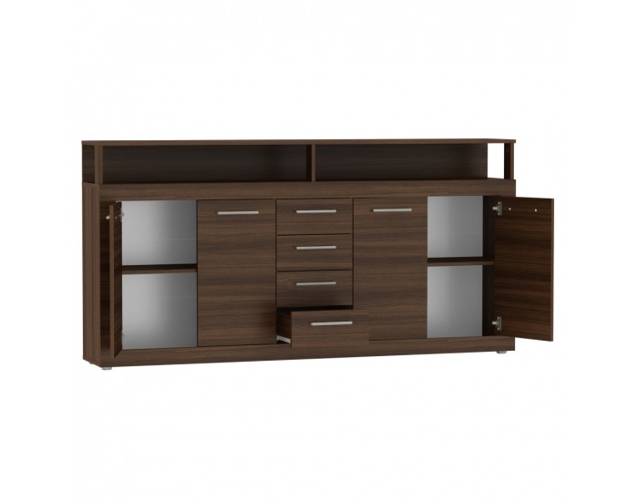 Štvordverová komoda so zásuvkami Lunysa 2 New - orech tabacco