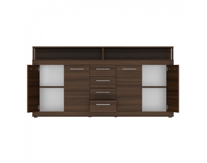 Štvordverová komoda so zásuvkami Lunysa 2 New - orech tabacco