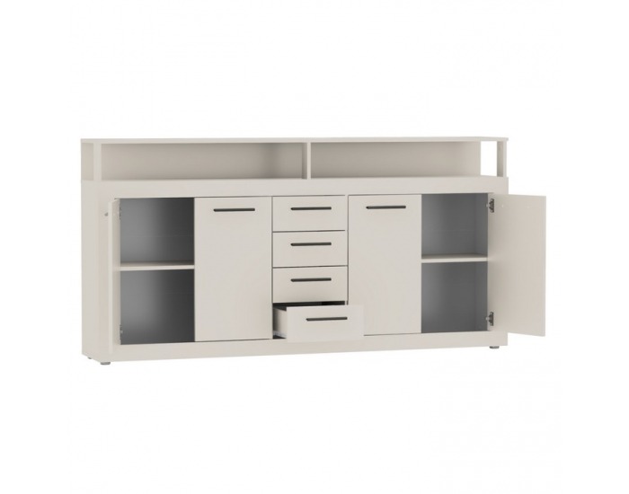 Štvordverová komoda so zásuvkami Lunysa - kašmír