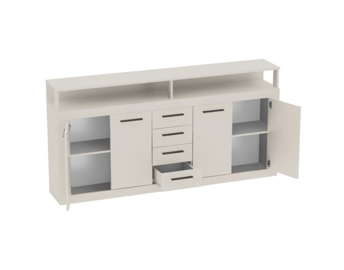 Štvordverová komoda so zásuvkami Lunysa - kašmír