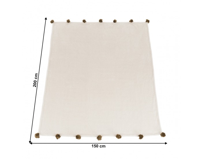 Plyšová deka Lusen 150x200 cm - smotanová