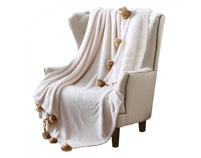 Plyšová deka Lusen 150x200 cm - smotanová