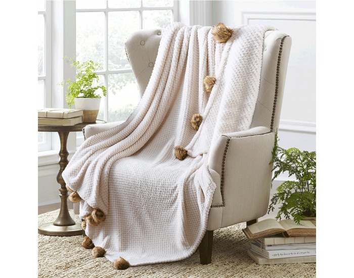 Plyšová deka Lusen 150x200 cm - smotanová