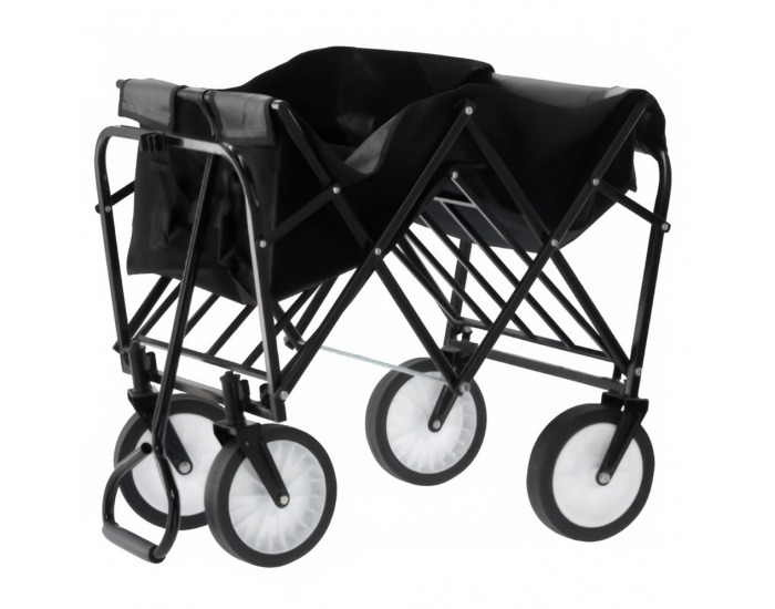 Záhradný skladací vozík Mabin - čierna