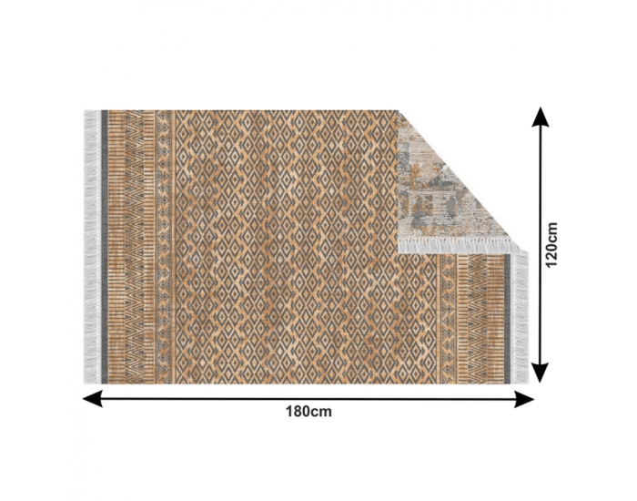 Obojstranný koberec Madala 120x180 cm - vzor / hnedá