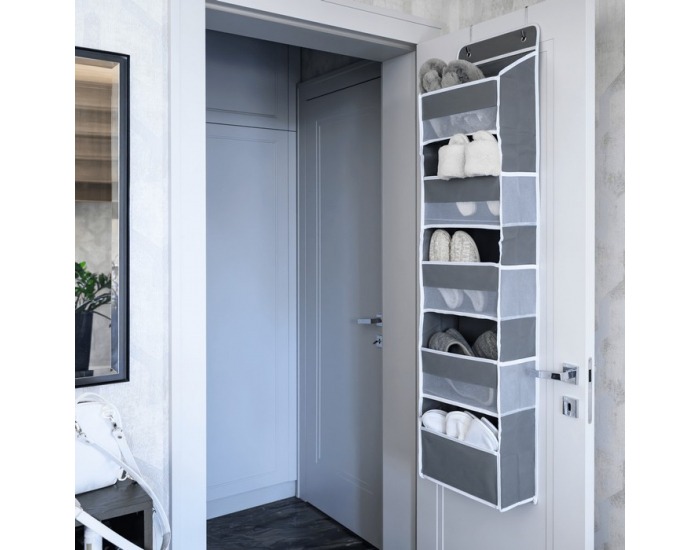 Závesný organizér na dvere Madon - sivá