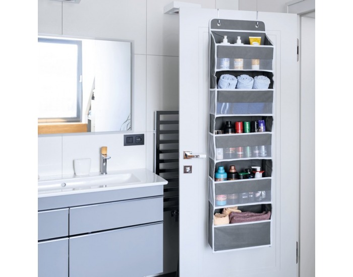 Závesný organizér na dvere Madon - sivá