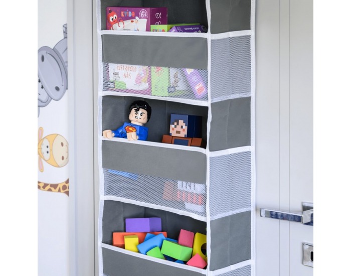 Závesný organizér na dvere Madon - sivá