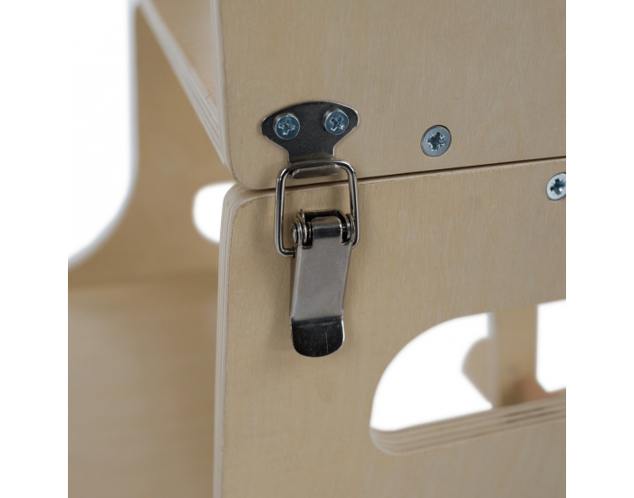 Montessori učiaca veža s tabuľou 3v1 Magan - prírodná