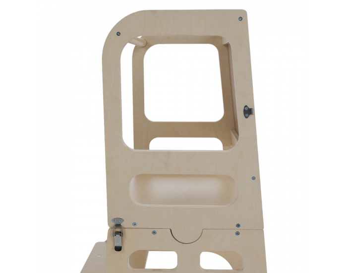 Montessori učiaca veža s tabuľou 3v1 Magan - prírodná