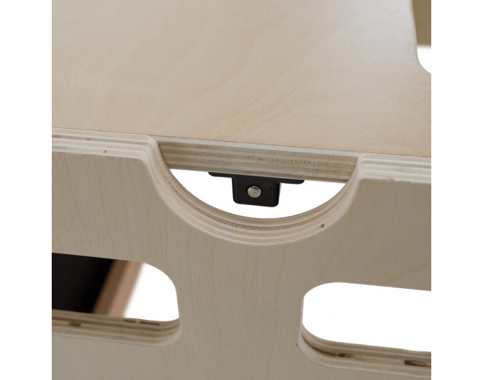 Montessori učiaca veža s tabuľou 3v1 Magan - prírodná