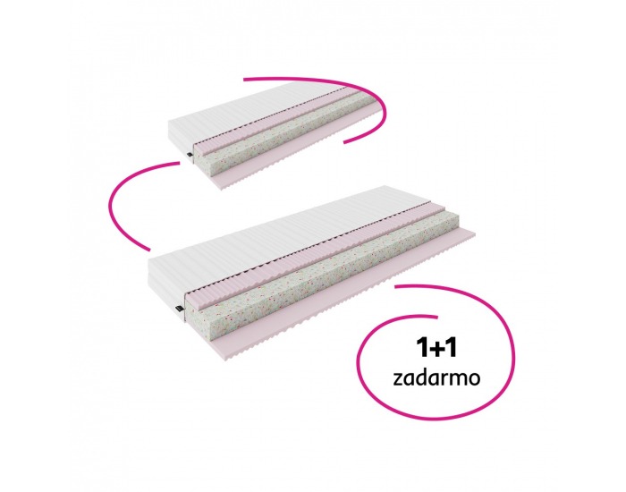 Penový matrac (2 ks) Magdo 80x200 cm - biela