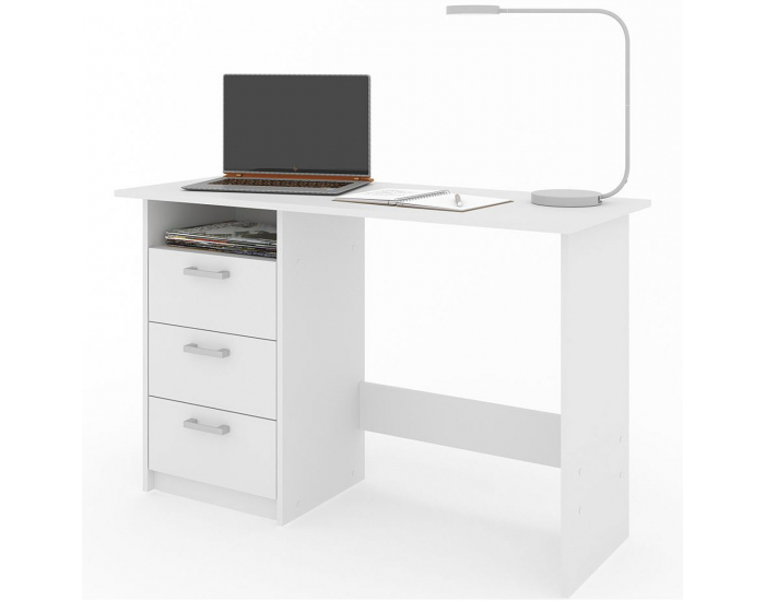 Písací stôl Makodi - biela