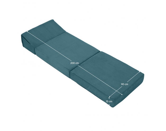 Skladací matrac / kreslo Malen - petrolejová