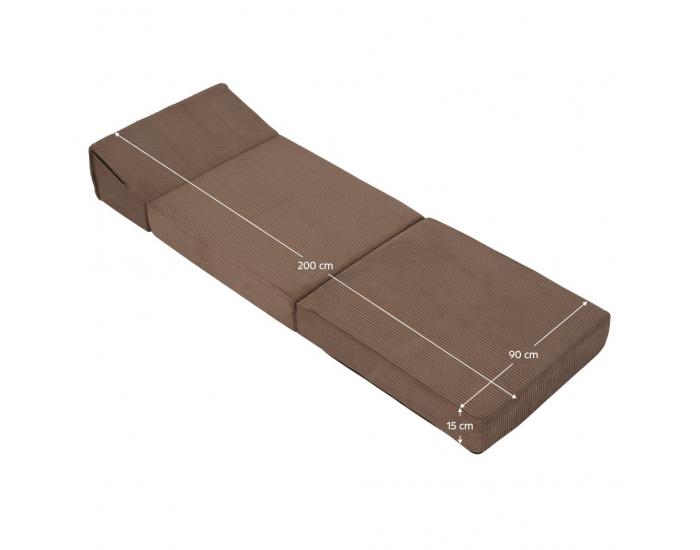 Skladací matrac / kreslo Malen - svetlohnedá