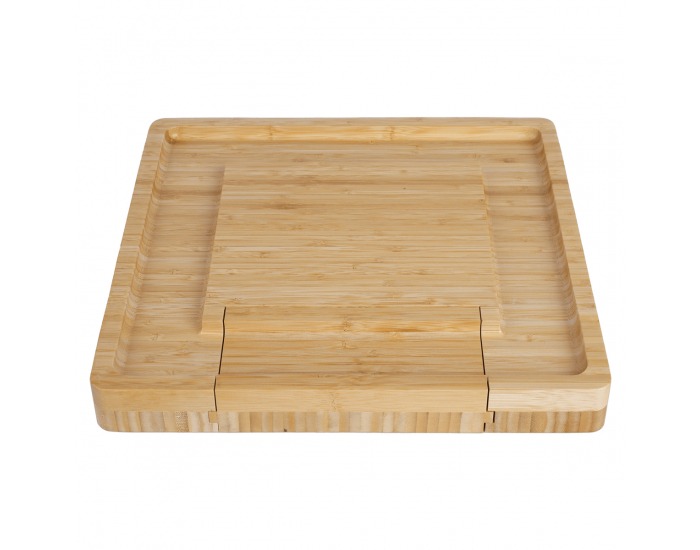 Drevená doska na krájanie syra Mandol - prírodná / strieborná