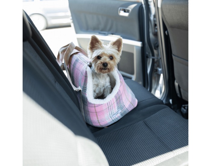 Taška pre psa Manik Typ 3 45x28x33 cm - ružová / vzor