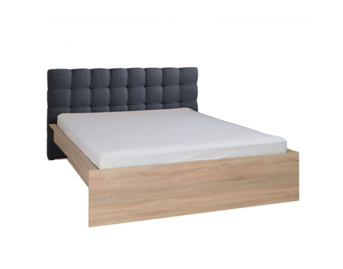 Posteľový rám Mexim 160 - dub sonoma / tmavosivá