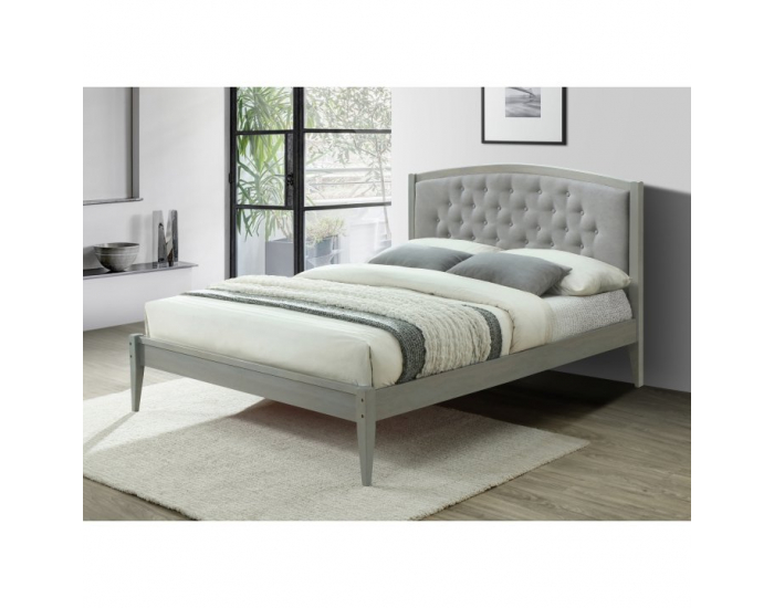 Manželská posteľ s roštom Adore 183 - sivá vintage / svetlosivá