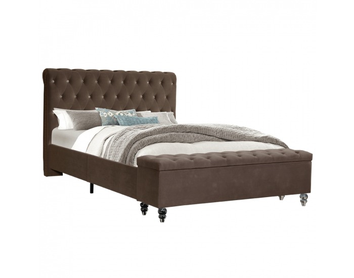 Manželská posteľ s roštom Angala 180x200 cm - hnedá