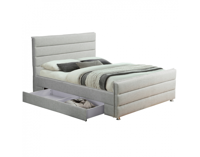 Manželská posteľ s roštom Emeri 180x200 cm - svetlosivá